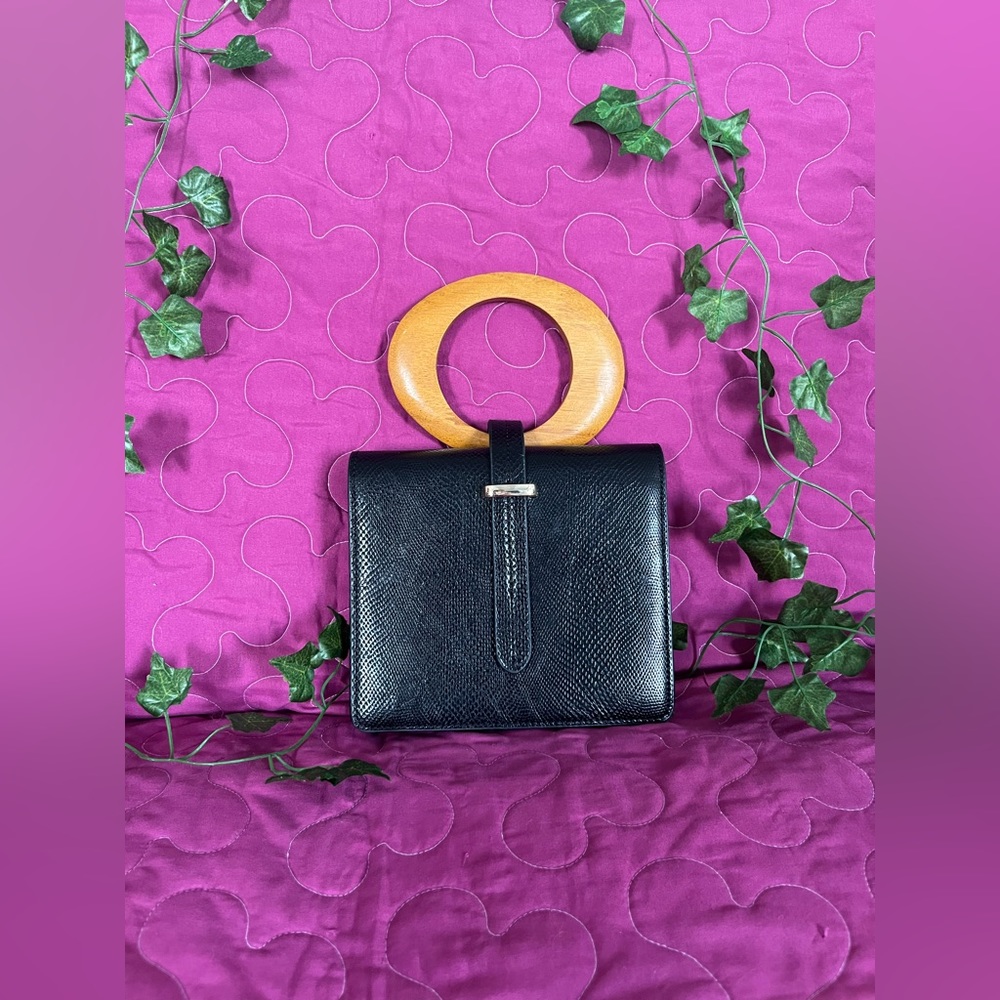 Moda Luxe Purse with Wooden Handle